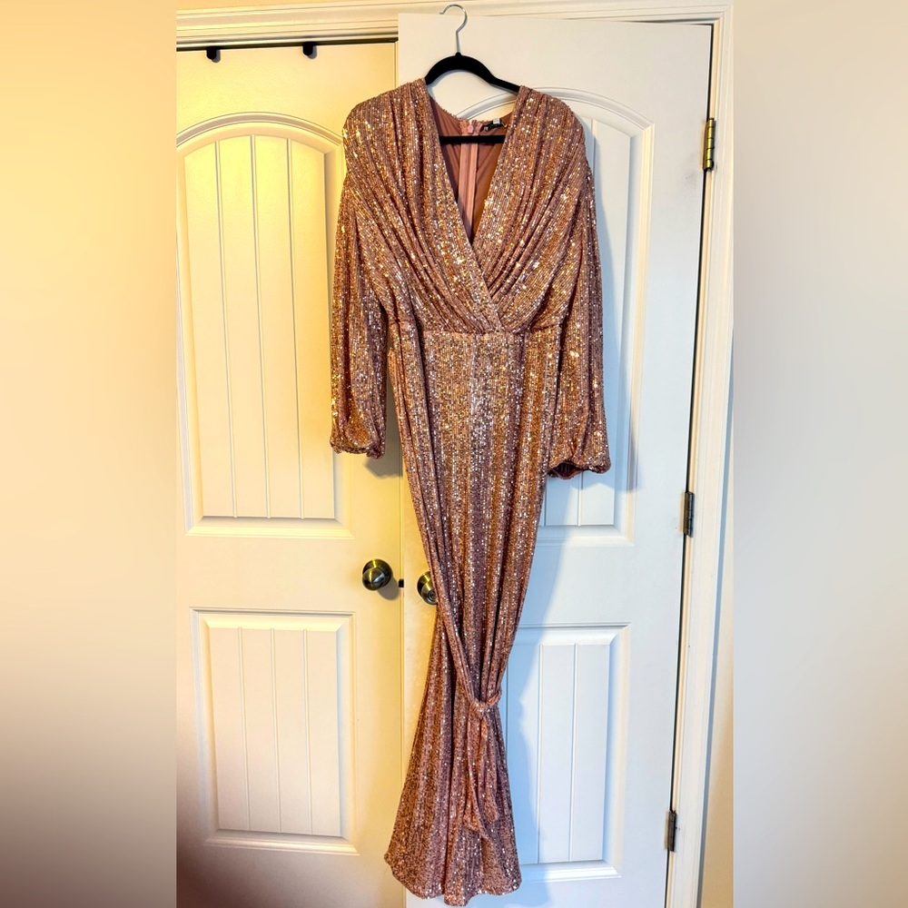 Fashion Nova Step My Way Sequin Jumpsuit